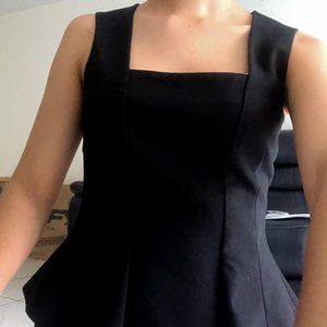 Zara peplum black blouse